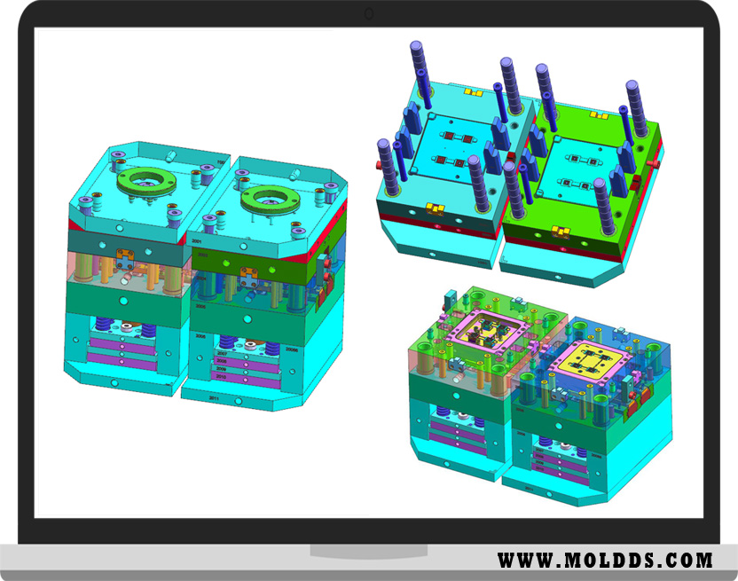 全3D雙色（雙料）注塑模具設計，二次頂出機構